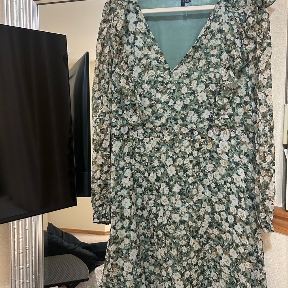Floral Green Dress